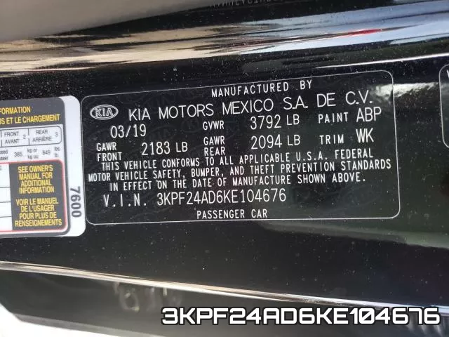 3KPF24AD6KE104676 фото 2