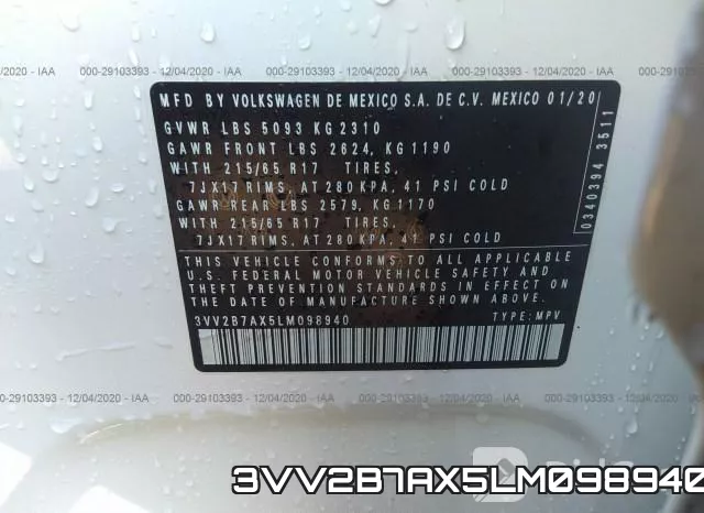 3VV2B7AX5LM098940 фото 9