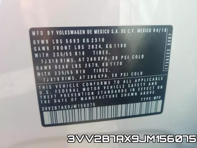 3VV2B7AX9JM156075 фото 2