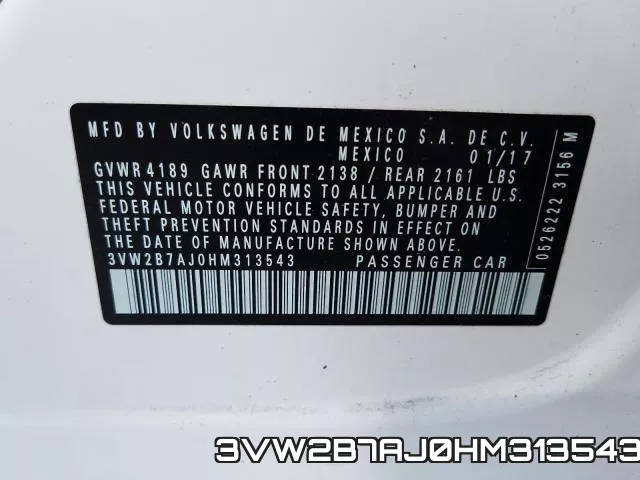 3VW2B7AJ0HM313543 фото 2