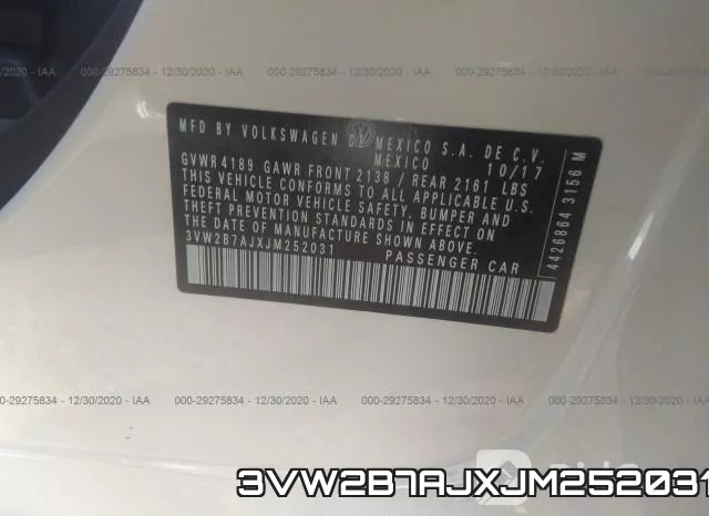3VW2B7AJXJM252031 фото 10