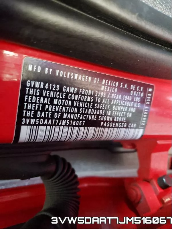 3VW5DAAT7JM516067 фото 2