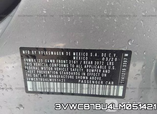 3VWCB7BU4LM051421 фото 9