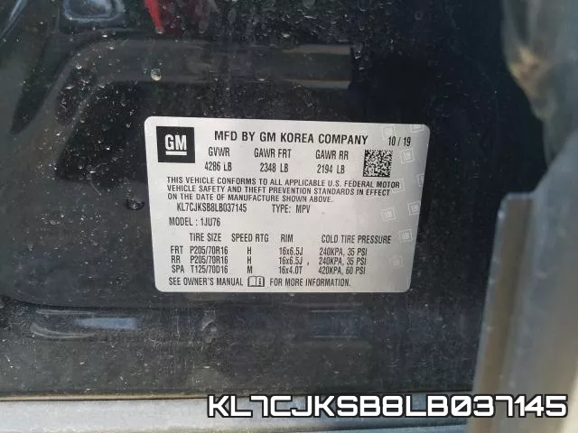 KL7CJKSB8LB037145 фото 2