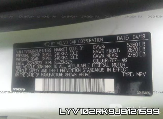 LYV102RK9JB121599 фото 10