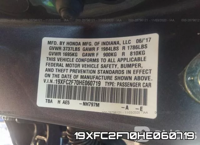 19XFC2F70HE060719 фото 10