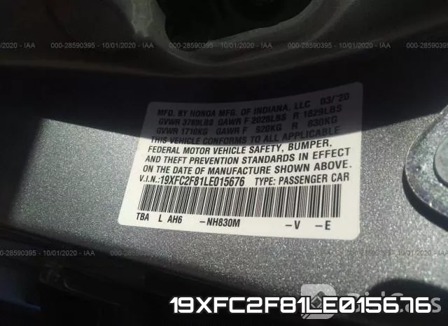 19XFC2F81LE015676 фото 7