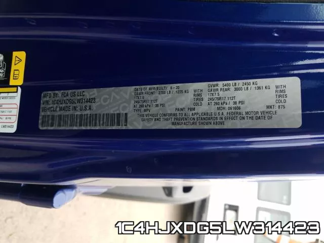 1C4HJXDG5LW314423 фото 2