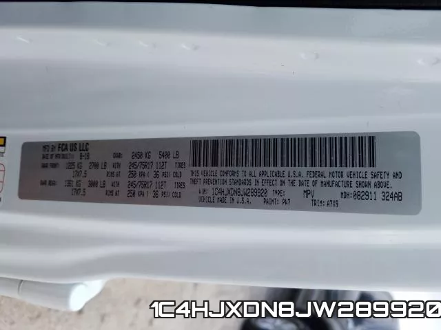 1C4HJXDN8JW289920 фото 2