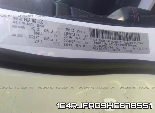 1C4RJFAG9HC678551 фото 8