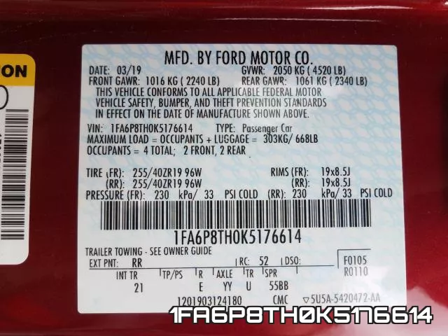 1FA6P8TH0K5176614 фото 2
