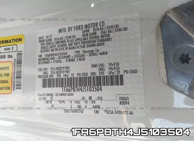 1FA6P8TH4J5103504 фото 10