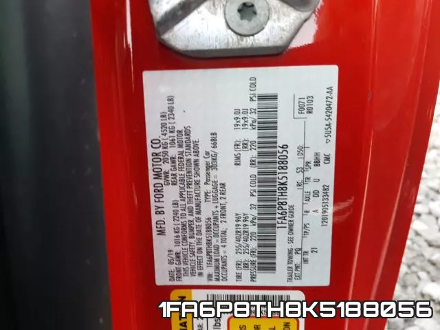 1FA6P8TH8K5188056 фото 2