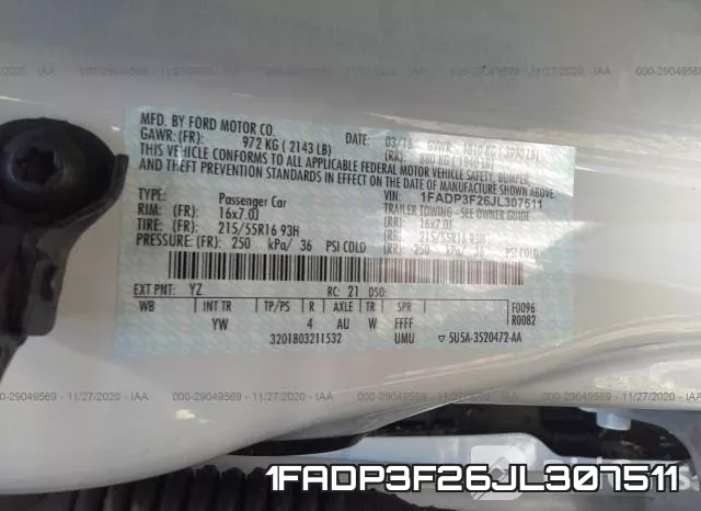 1FADP3F26JL307511 фото 10