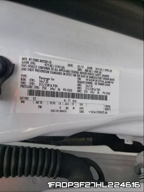 1FADP3F27HL224616 фото 2