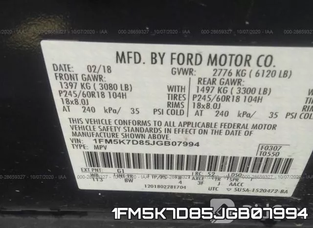 1FM5K7D85JGB07994 фото 10