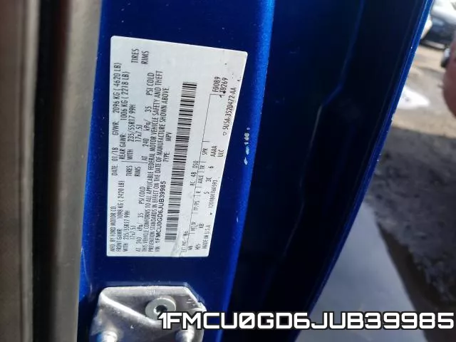 1FMCU0GD6JUB39985 фото 2