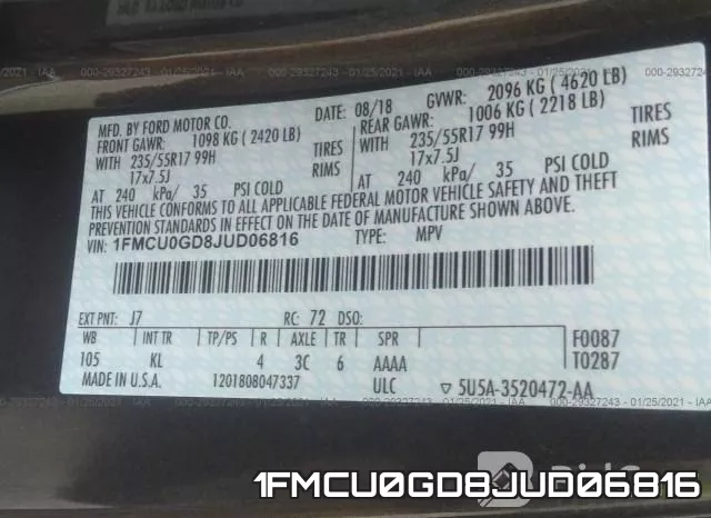 1FMCU0GD8JUD06816 фото 10