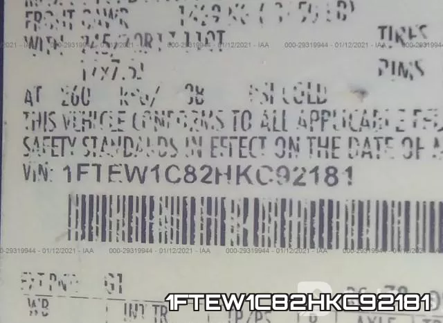 1FTEW1C82HKC92181 фото 7