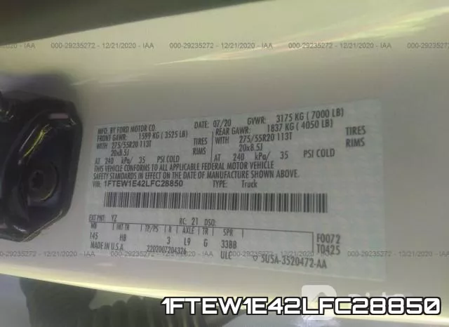 1FTEW1E42LFC28850 фото 8
