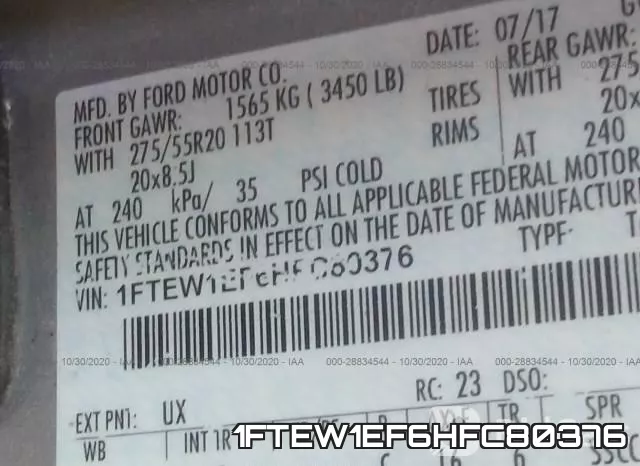 1FTEW1EF6HFC80376 фото 10