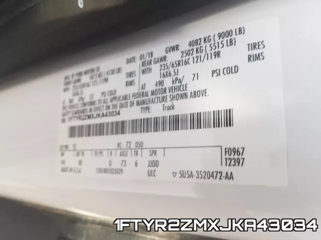 1FTYR2ZMXJKA43034 фото 2