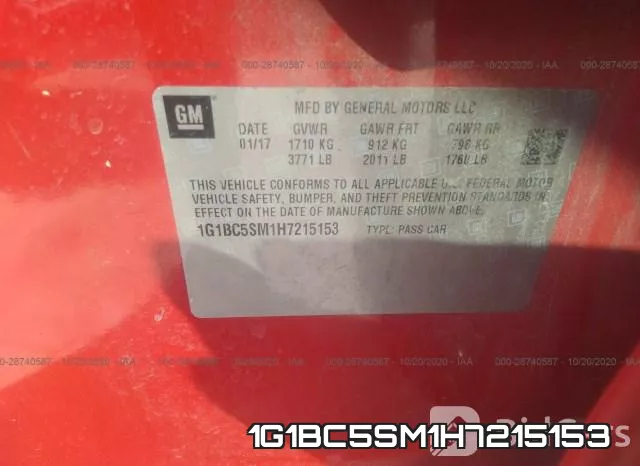 1G1BC5SM1H7215153 фото 10