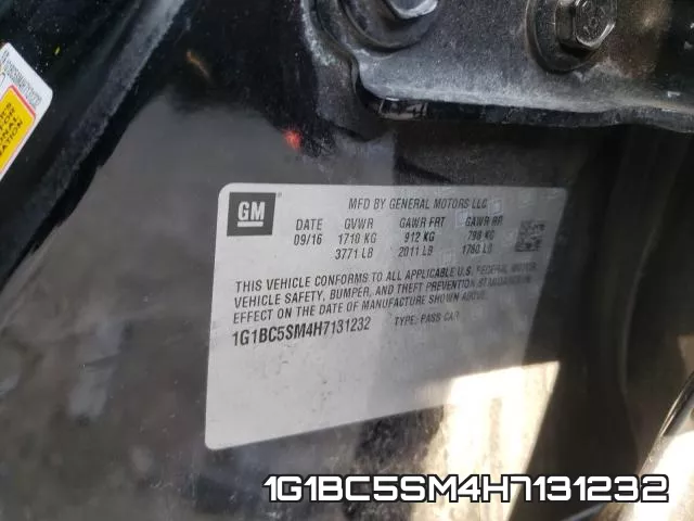 1G1BC5SM4H7131232 фото 2