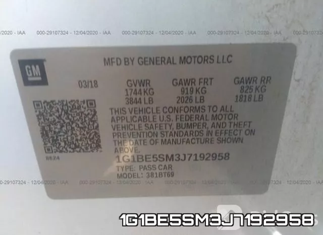 1G1BE5SM3J7192958 фото 10
