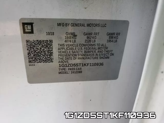1G1ZD5ST1KF110936 фото 2