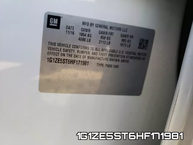 1G1ZE5ST6HF171981 фото 2