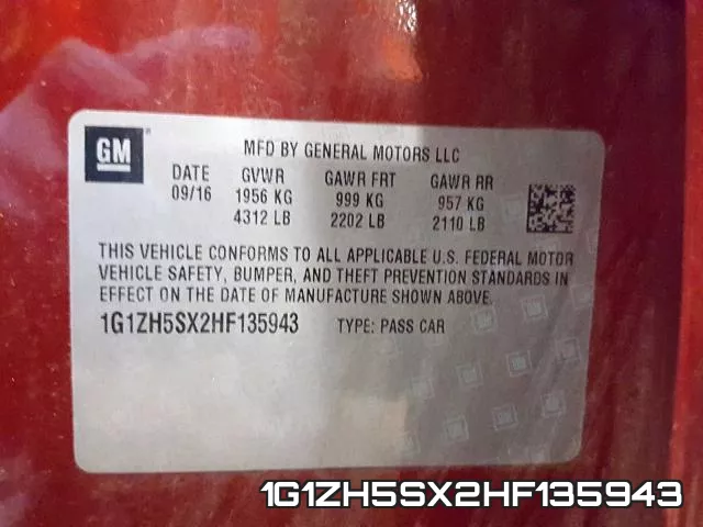 1G1ZH5SX2HF135943 фото 2