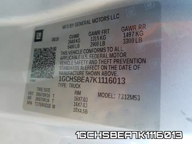 1GCHSBEA7K1116013 фото 2