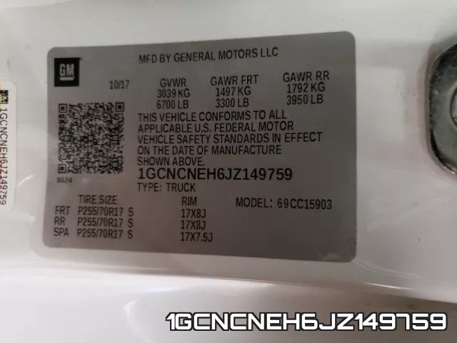 1GCNCNEH6JZ149759 фото 2