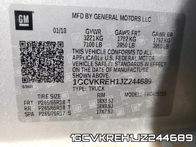1GCVKREH1JZ244689 фото 2