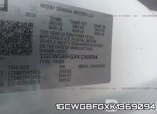 1GCWGBFGXK1369094 фото 10