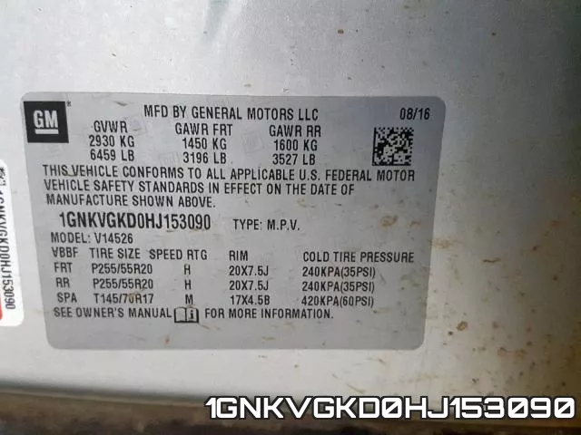 1GNKVGKD0HJ153090 фото 2