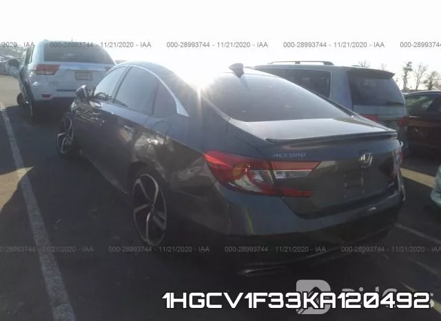 1HGCV1F33KA120492 фото 3