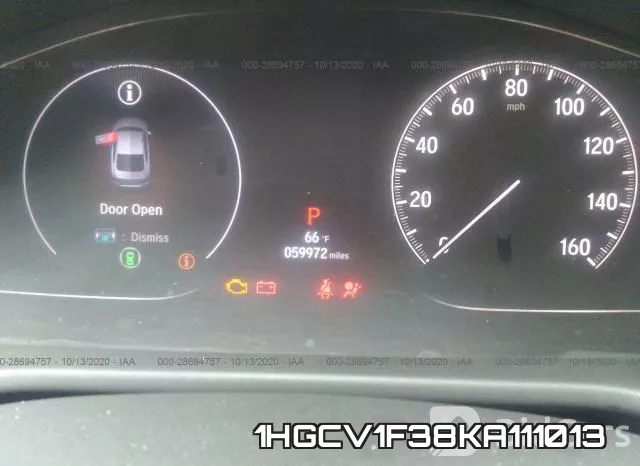 1HGCV1F38KA111013 фото 8