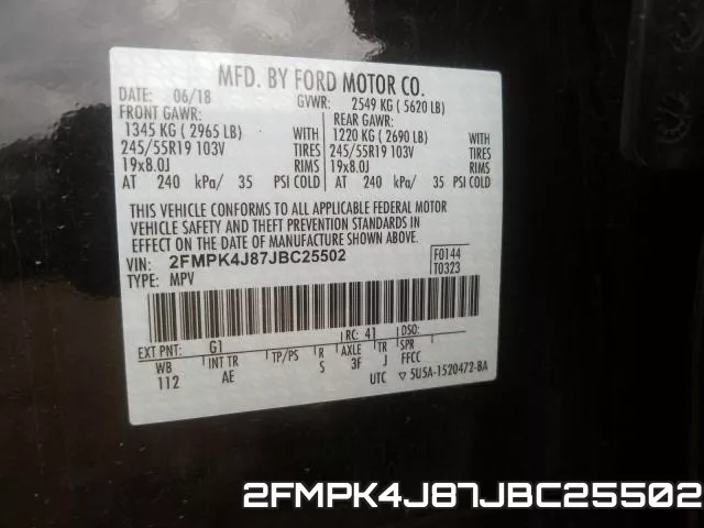 2FMPK4J87JBC25502 фото 2