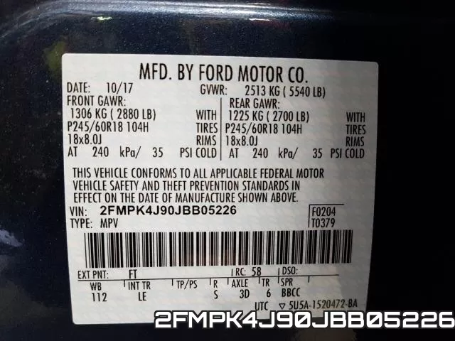 2FMPK4J90JBB05226 фото 2