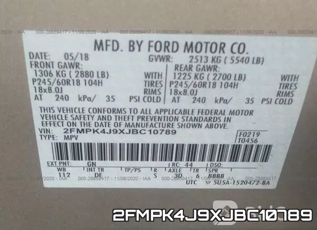 2FMPK4J9XJBC10789 фото 9