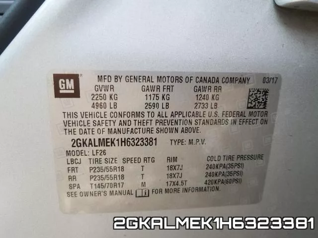 2GKALMEK1H6323381 фото 2