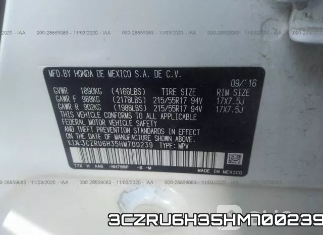 3CZRU6H35HM700239 фото 9