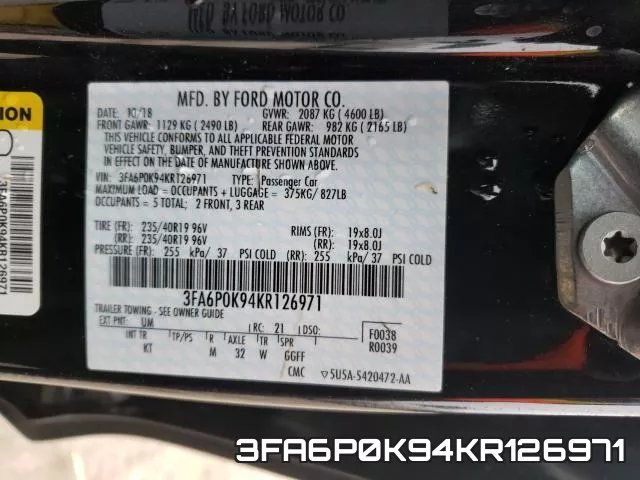 3FA6P0K94KR126971 фото 2