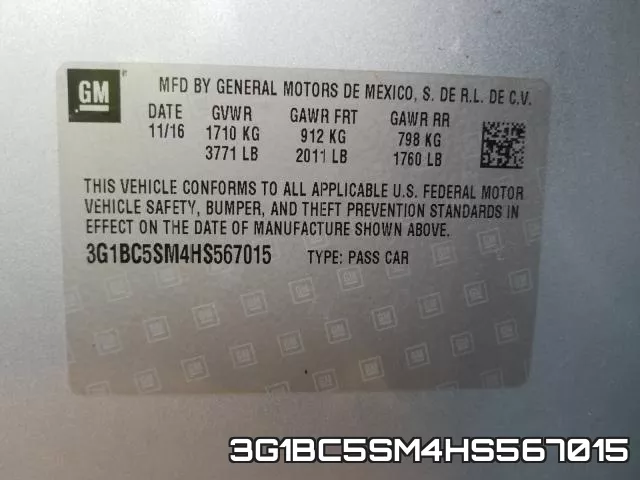 3G1BC5SM4HS567015 фото 2