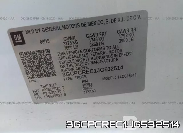 3GCPCREC1JG532514 фото 9