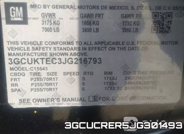 3GCUCRER5JG301493 фото 10