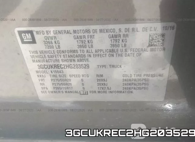 3GCUKREC2HG203529 фото 10