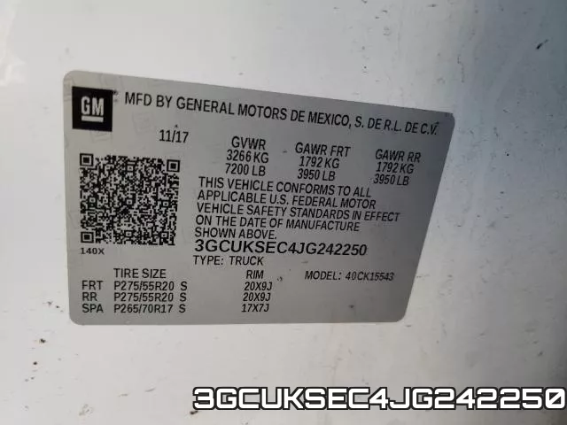 3GCUKSEC4JG242250 фото 2
